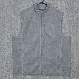 Field & Stream Vest Mens Large Gray Sleeveless Full Zip Fleece Jacket Outdoors